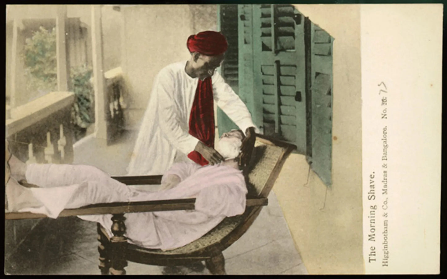 Chaise de plantation coloniale en teck massif, Inde, 19e siècle
