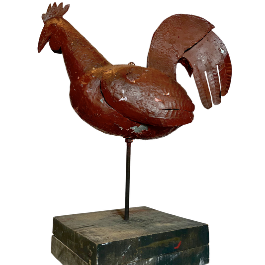 Metal rooster - Quebec folk art
